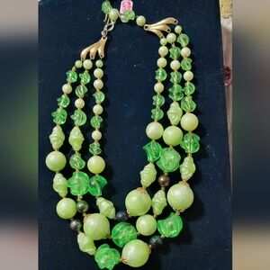Mint Green Chunky Vintage Necklace